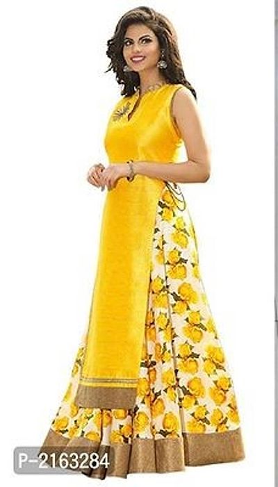 Floral Printed Art Silk Lehenga Choli Semi Stitched 