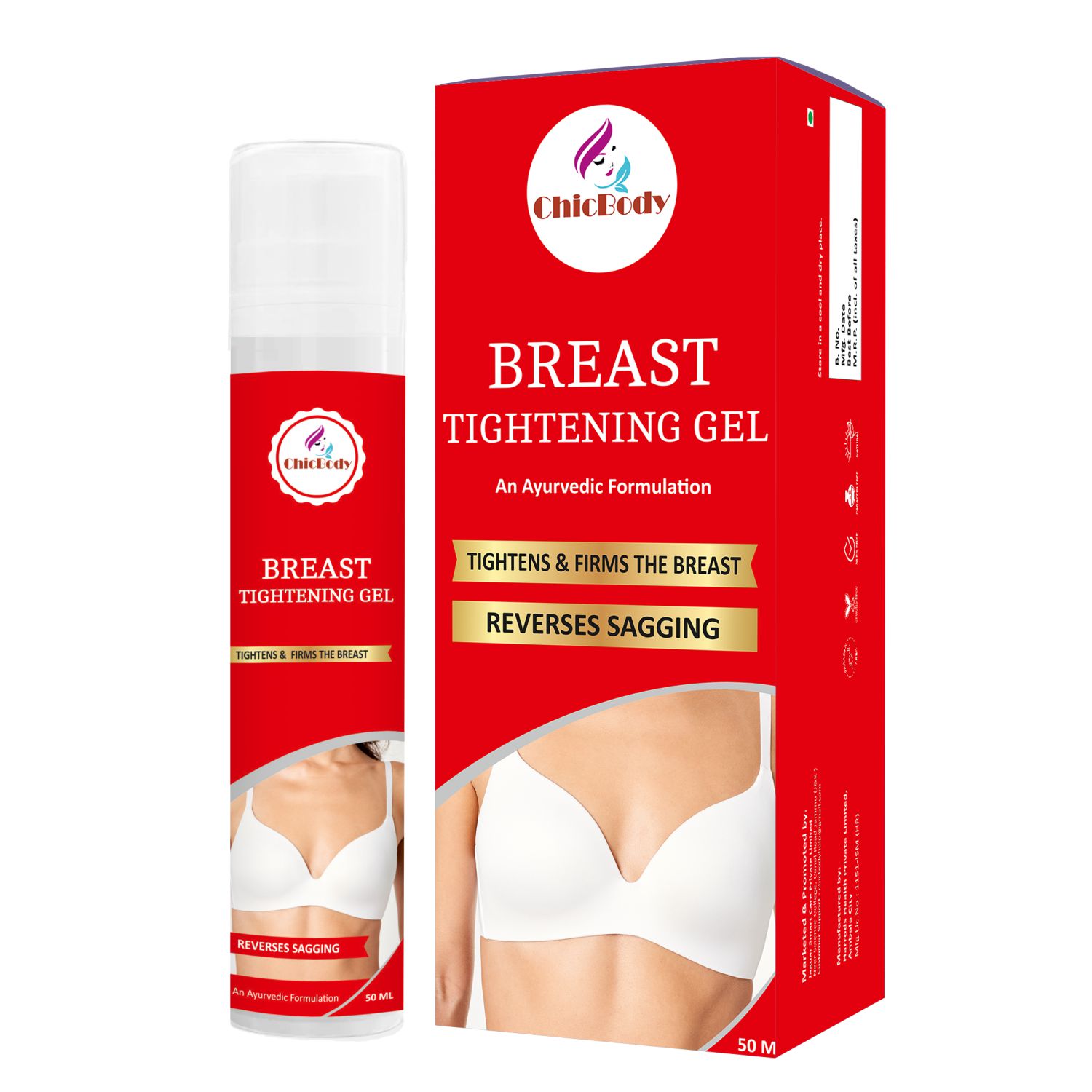 Chic Body Tightening Gel | Breast Tightening Cream | 100 gm ( Pack of 2)